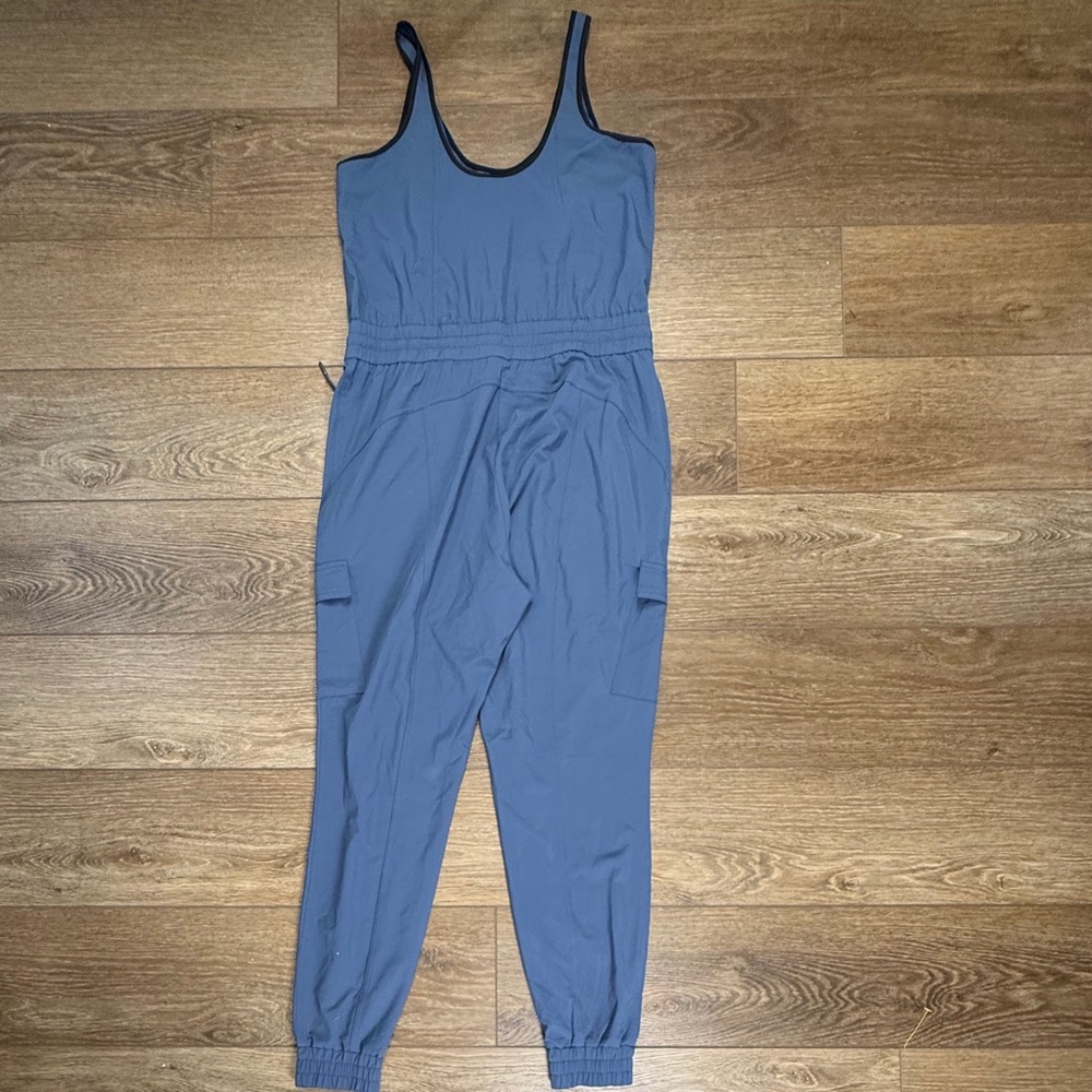 Athleta Women's Unbound Jumpsuit Sz S Blue/Black, Athletic, Jogger, Lightweight - Picture 14 of 16